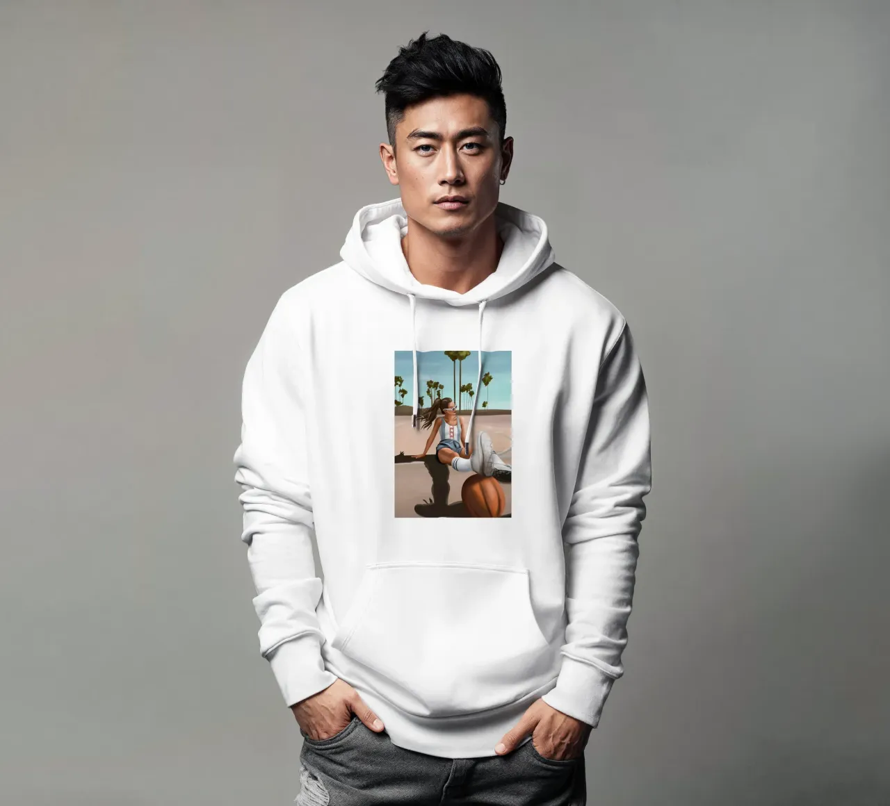 West Coast Vibes felpa con cappuccio da cityart