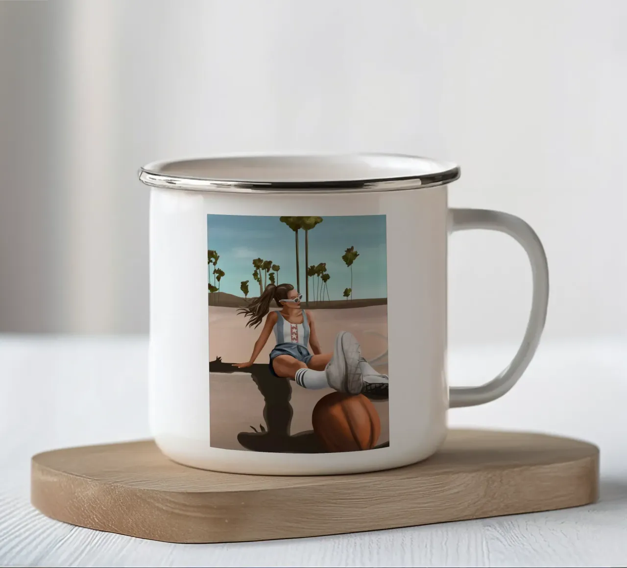 West Coast Vibes tazza in smalto da cityart