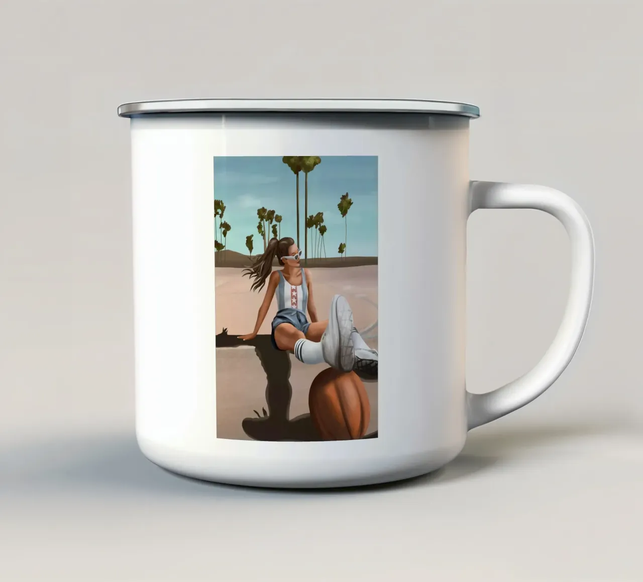 West Coast Vibes tazza in smalto da cityart