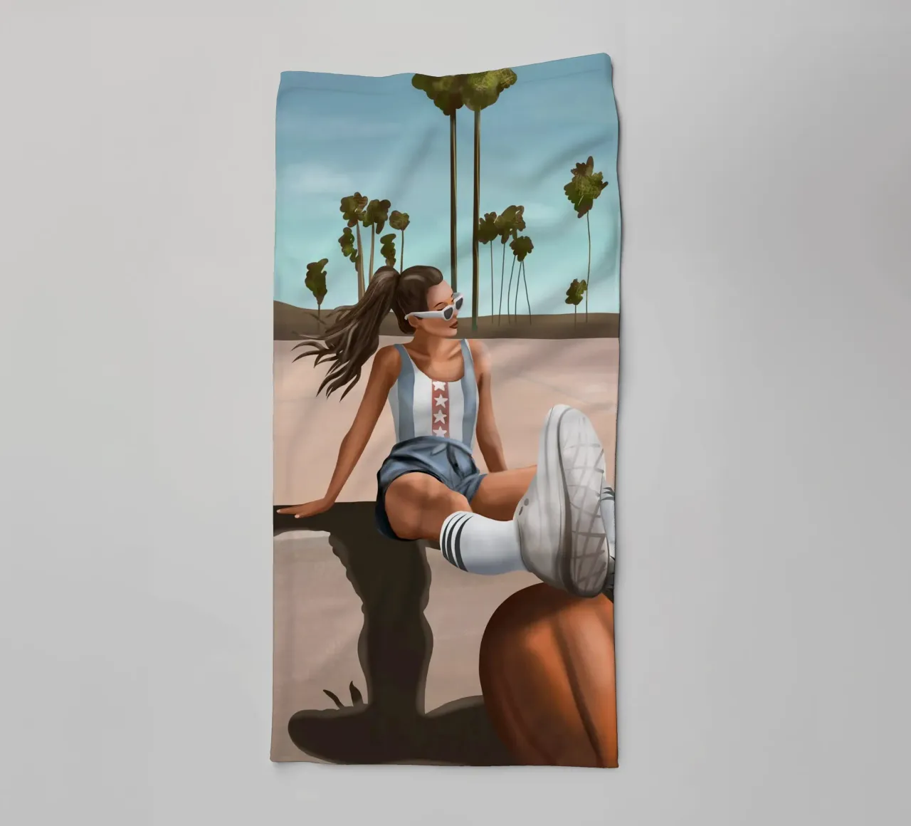 West Coast Vibes asciugamano da bagno da cityart