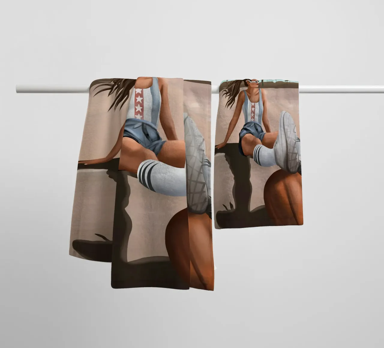 West Coast Vibes asciugamano da bagno da cityart