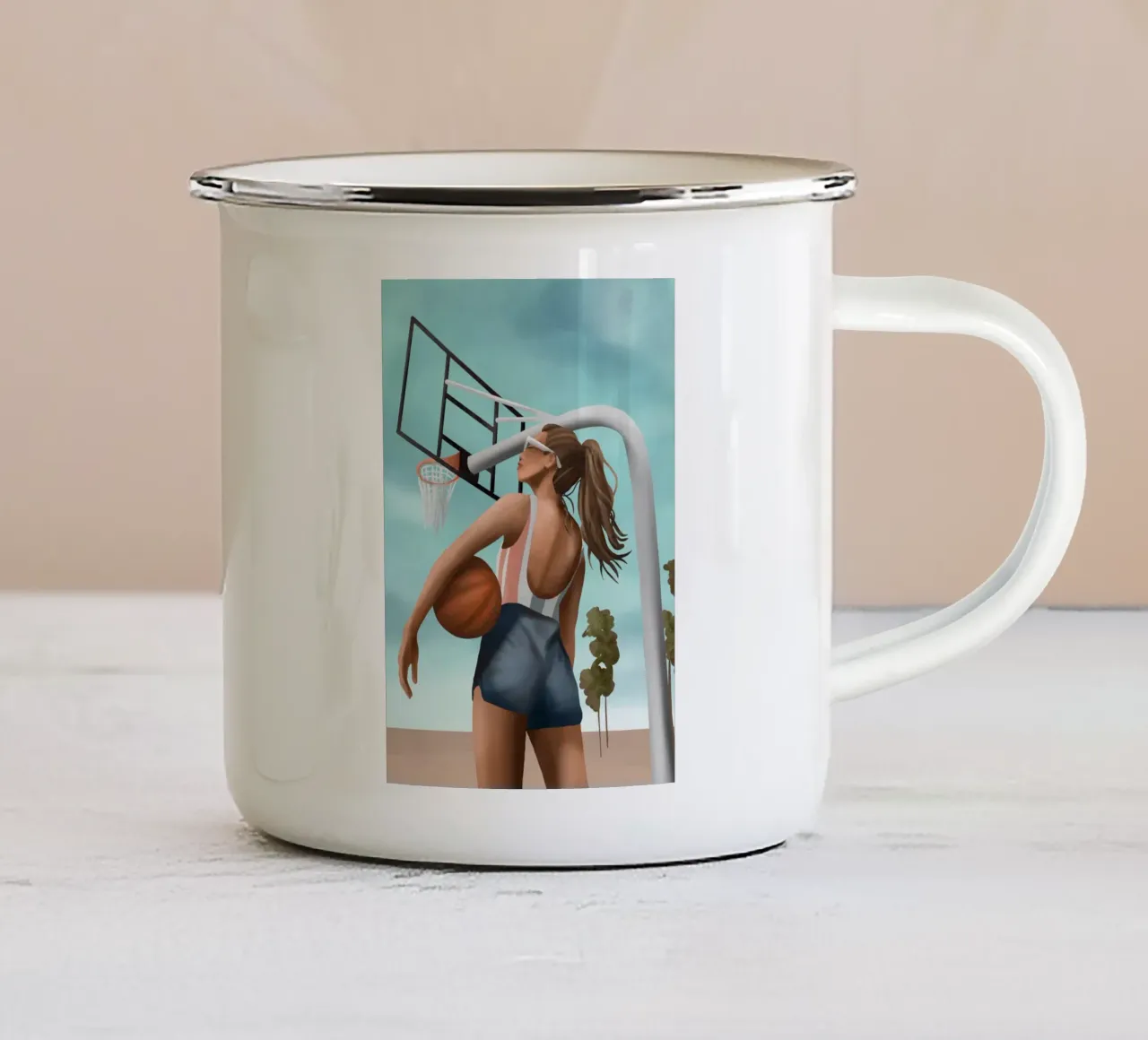 Hoops and Sunshine tazza in smalto da cityart