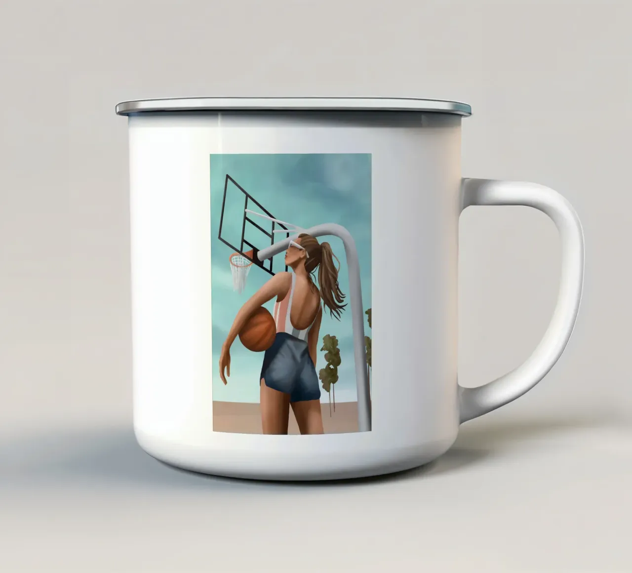 Hoops and Sunshine tazza in smalto da cityart