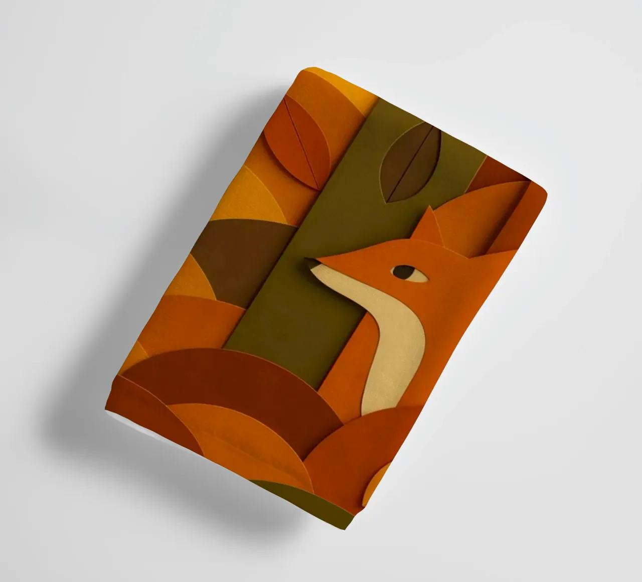 Autunno foresta bosco fauna selvatica stile carta tagliata asciugamano da bagno da ARTOMATIC
