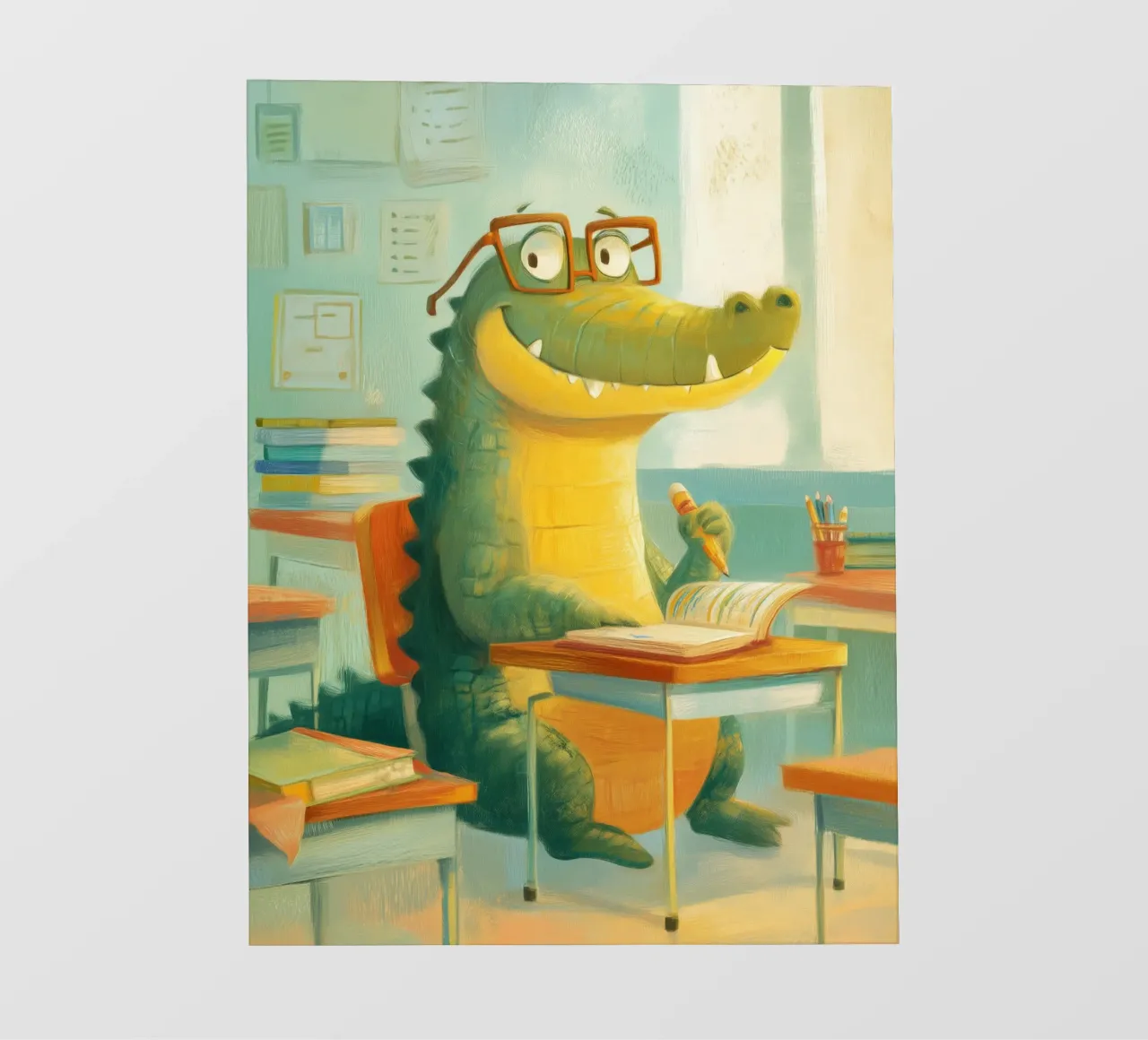 Classroom Crocodile pellicola backlit da Kiara