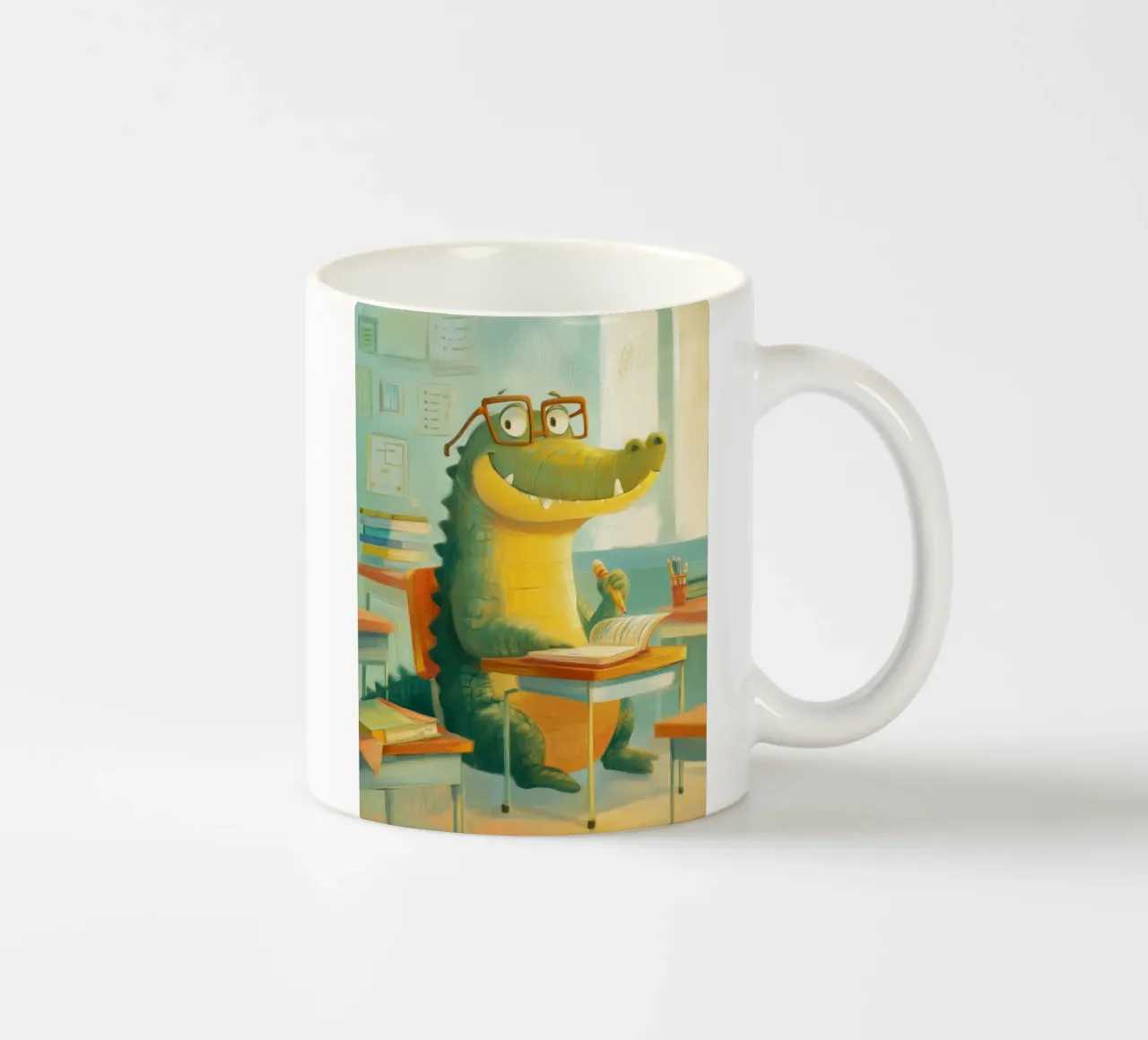 Classroom Crocodile tazza in ceramica da Kiara