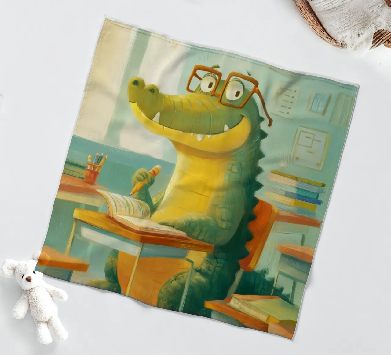 Classroom Crocodile coperta in pile da Kiara