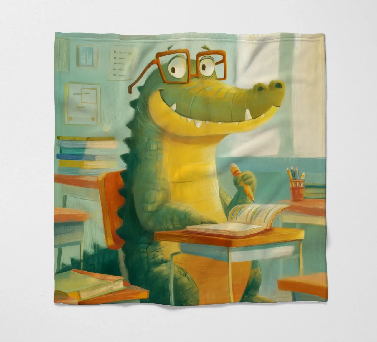 Classroom Crocodile coperta in pile da Kiara