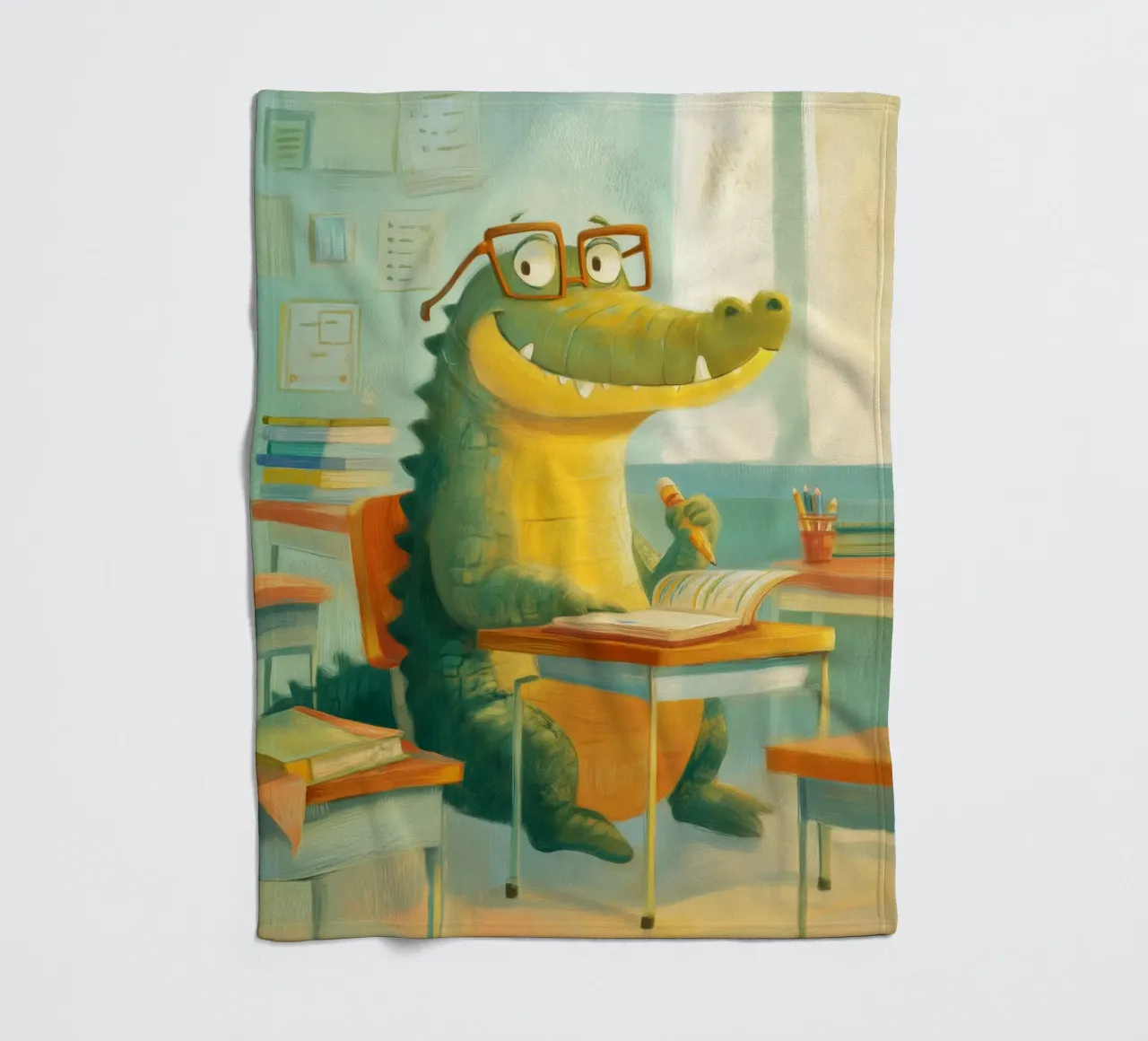 Classroom Crocodile coperta in pile da Kiara