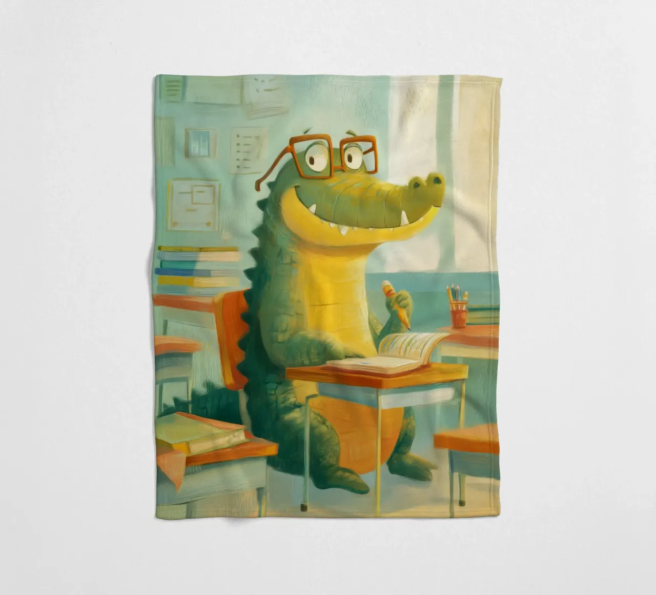 Classroom Crocodile coperta in pile da Kiara