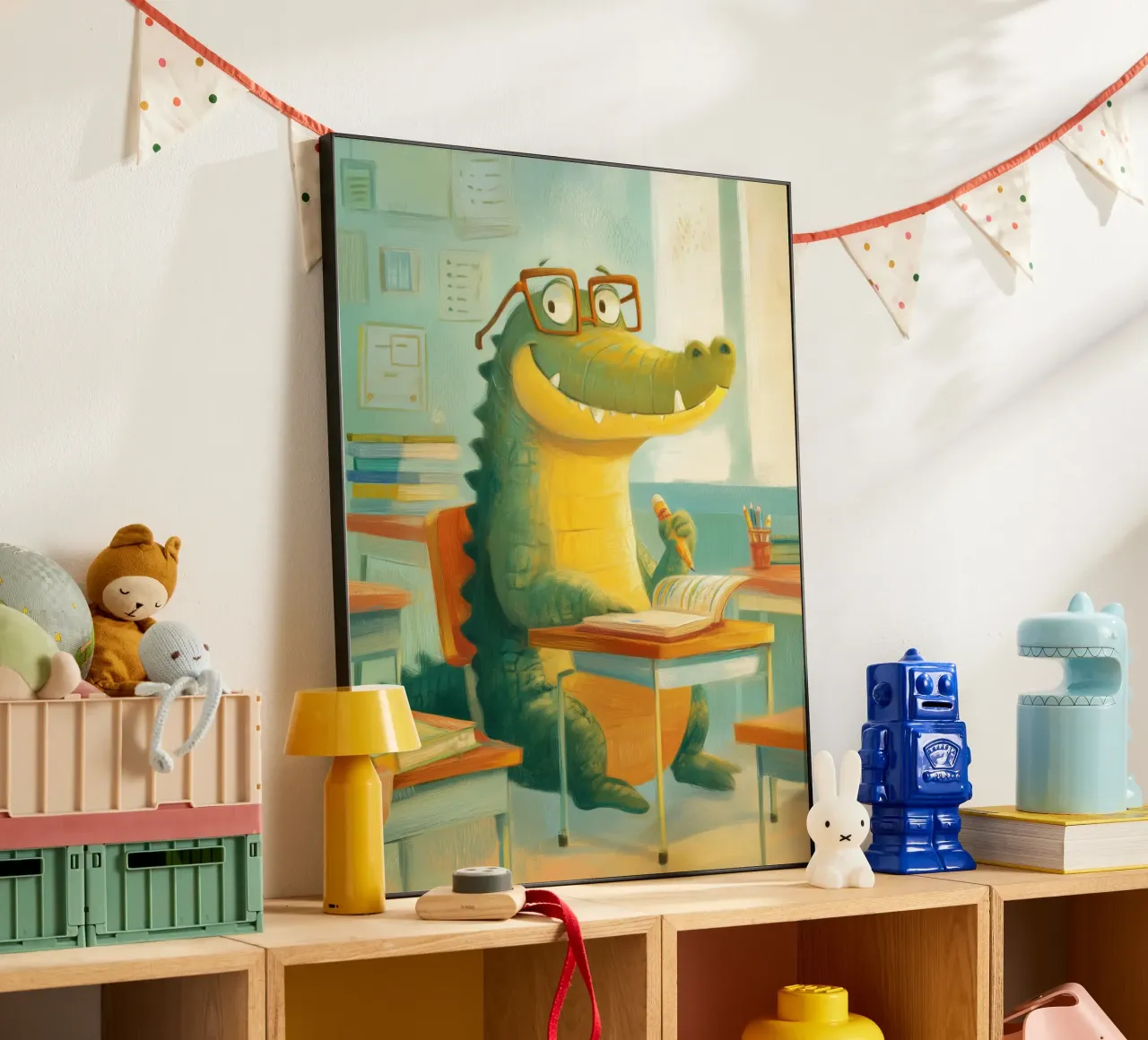 Classroom Crocodile alluminio dibond da Kiara
