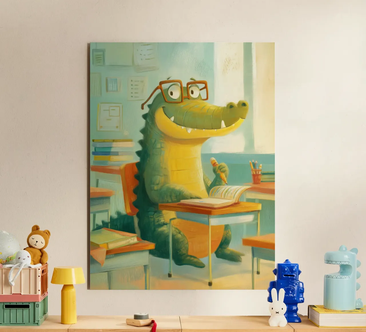 Classroom Crocodile alluminio dibond da Kiara