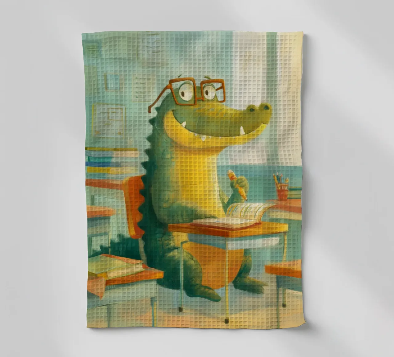 Classroom Crocodile canovaccio da cucina da Kiara