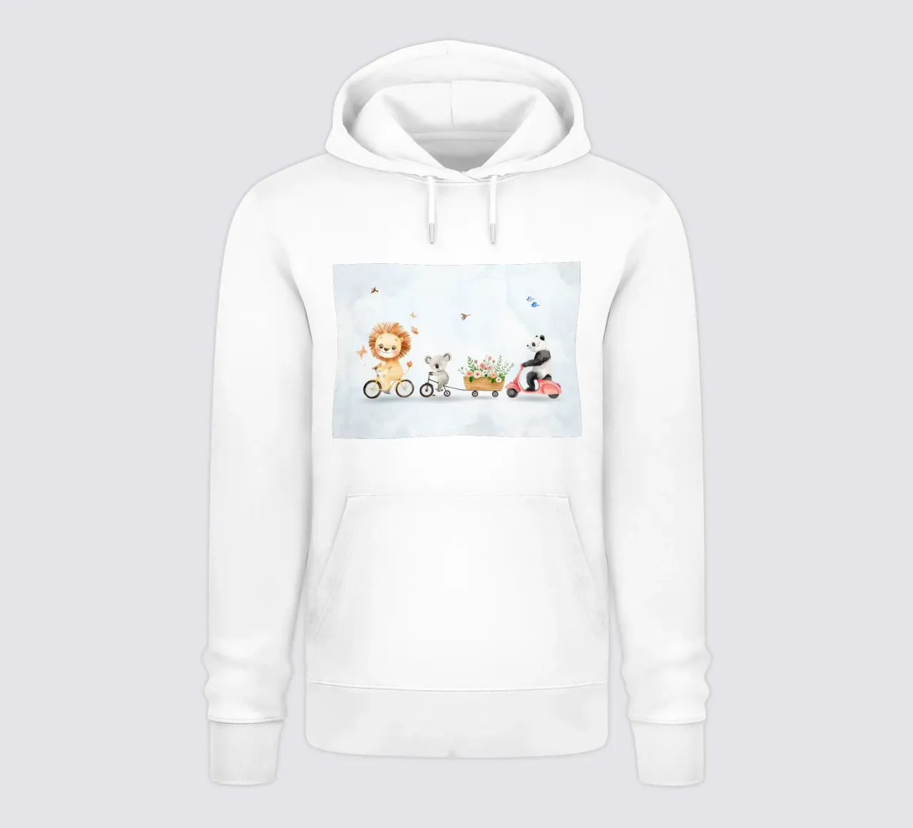Amici della giungla su ruote felpa con cappuccio da Doodle Dreams Art