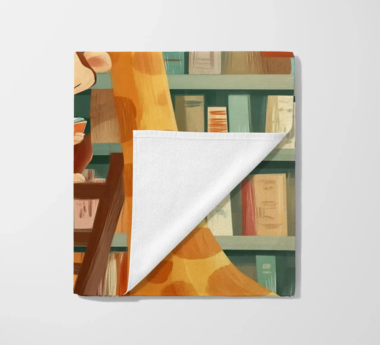 Monkey and Giraffe in the Library telo mare da Kiara