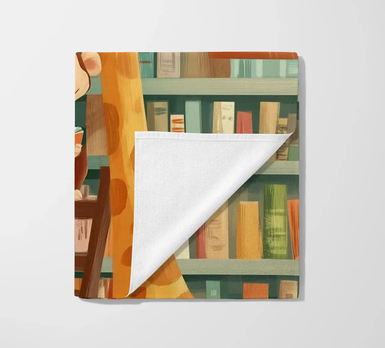 Monkey and Giraffe in the Library telo mare da Kiara