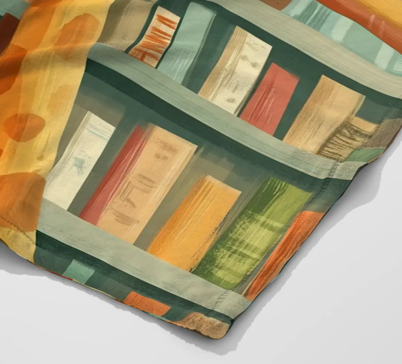 Monkey and Giraffe in the Library coperta in pile da Kiara