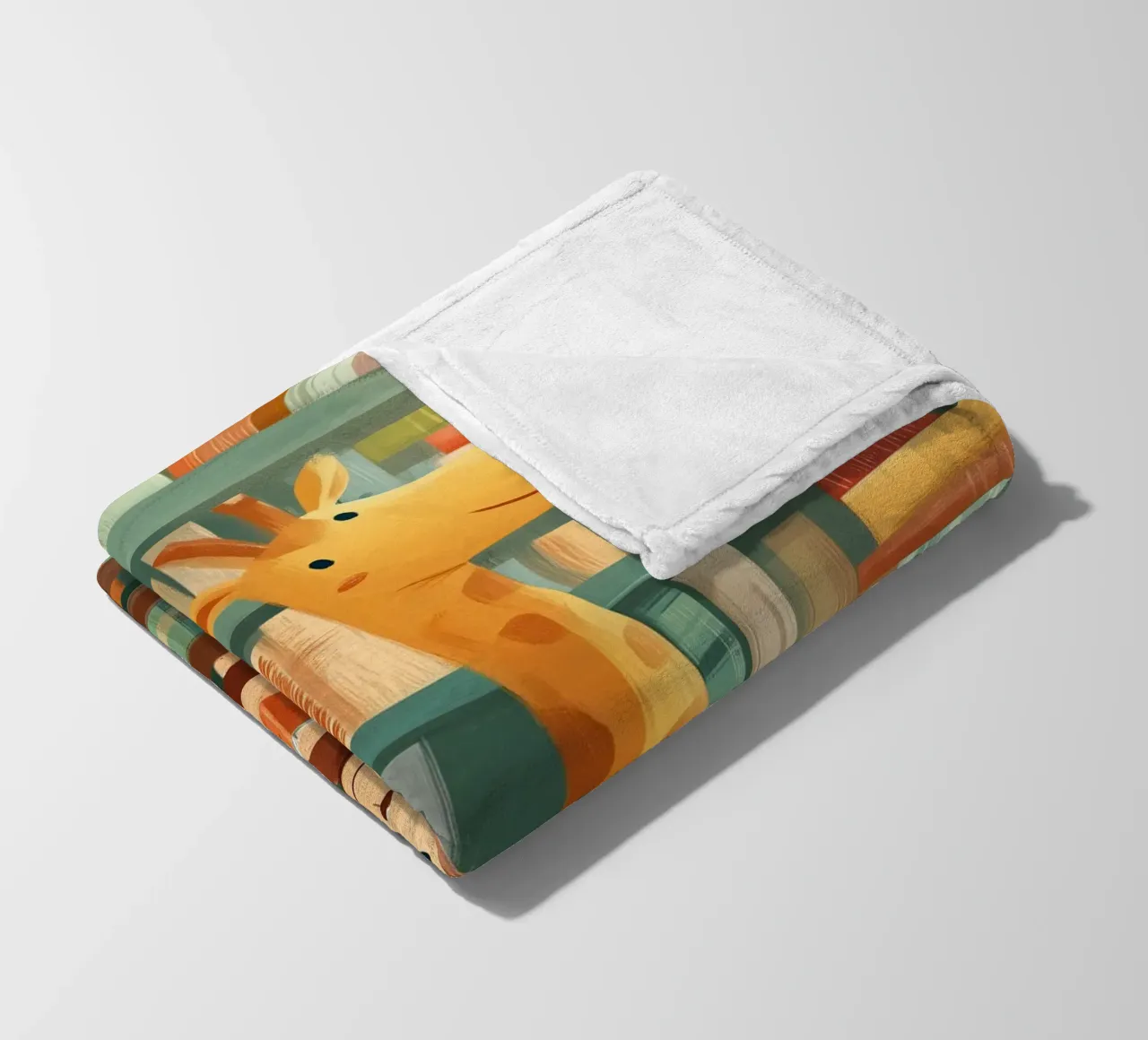 Monkey and Giraffe in the Library coperta in pile da Kiara