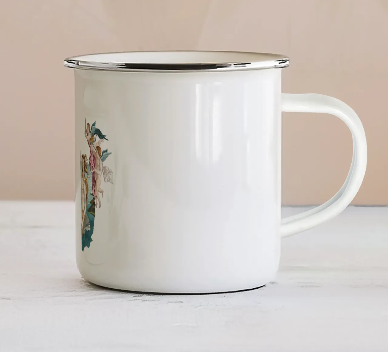 La nascita di Venere Lowpoly tazza in smalto da Low Profile