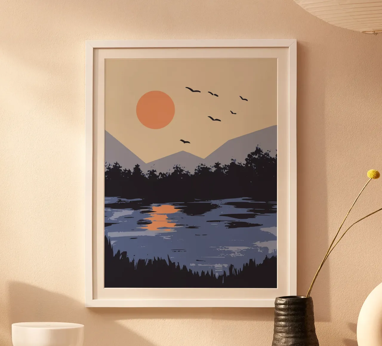 Fluss Sonnenuntergang Poster von Little Dean