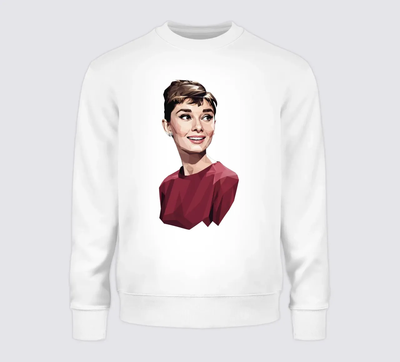 Audrey Hepburn Low poly felpa da Low Profile