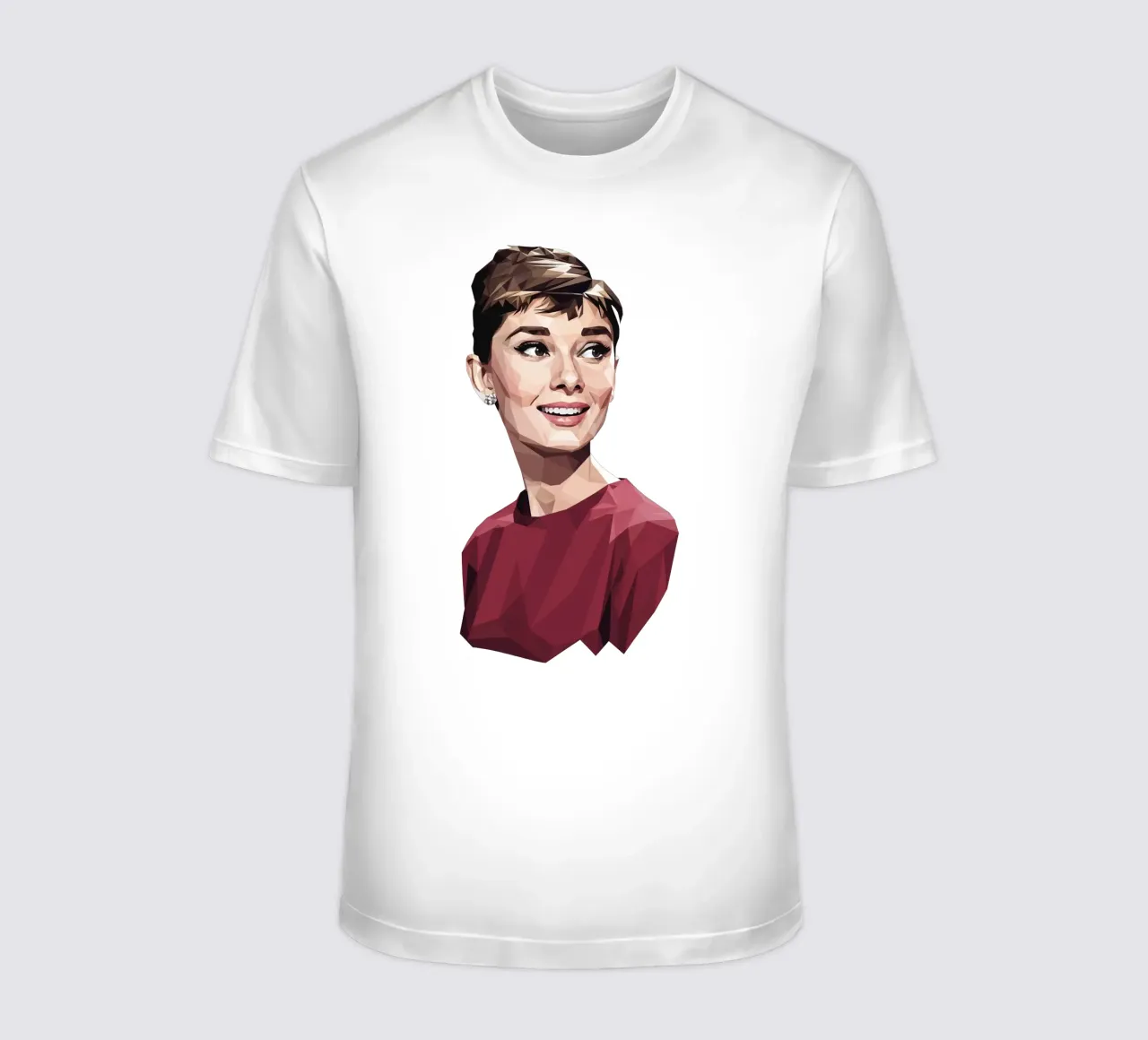 Audrey Hepburn Low poly t-shirt da Low Profile