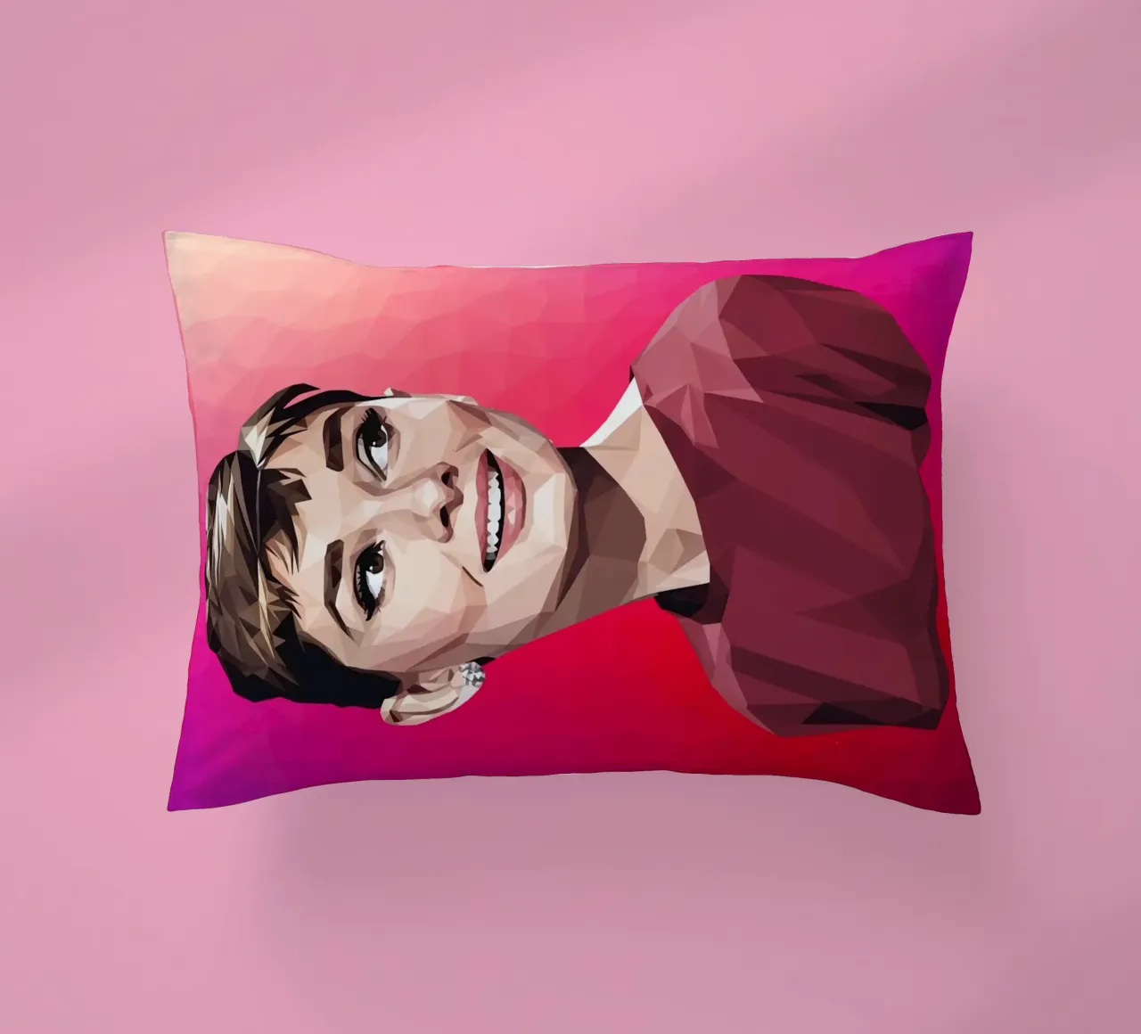 Audrey Hepburn Low poly cuscino da Low Profile