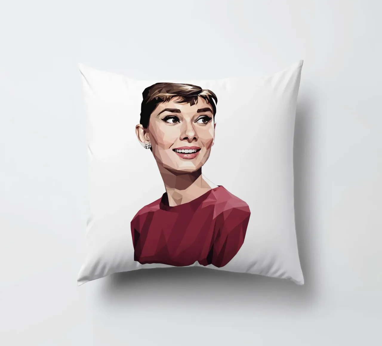 Audrey Hepburn Low poly cuscino da Low Profile
