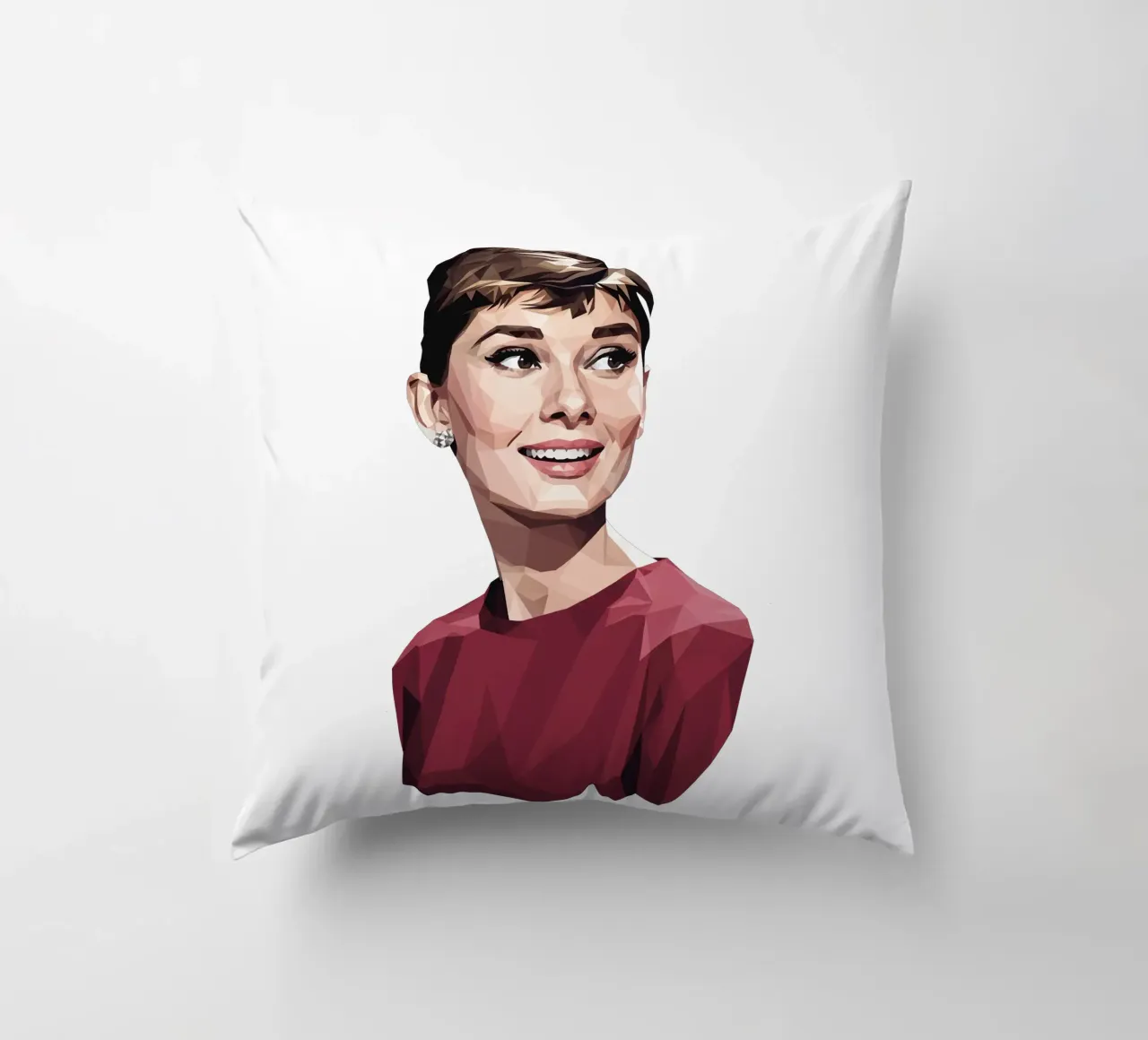 Audrey Hepburn Low poly cuscino da Low Profile