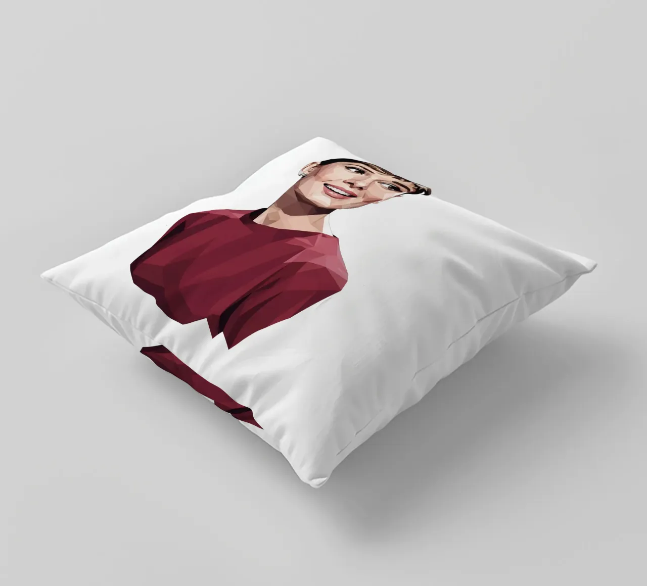 Audrey Hepburn Low poly cuscino da Low Profile