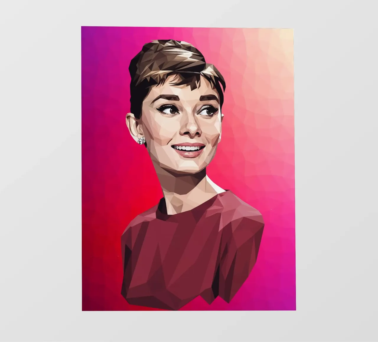 Audrey Hepburn Low poly pellicola backlit da Low Profile