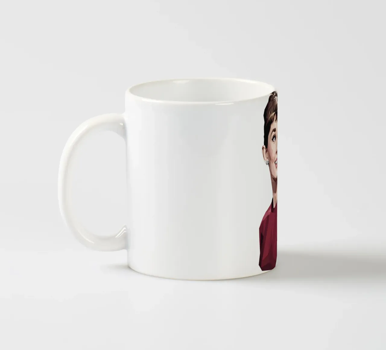 Audrey Hepburn Low poly tazza in ceramica da Low Profile