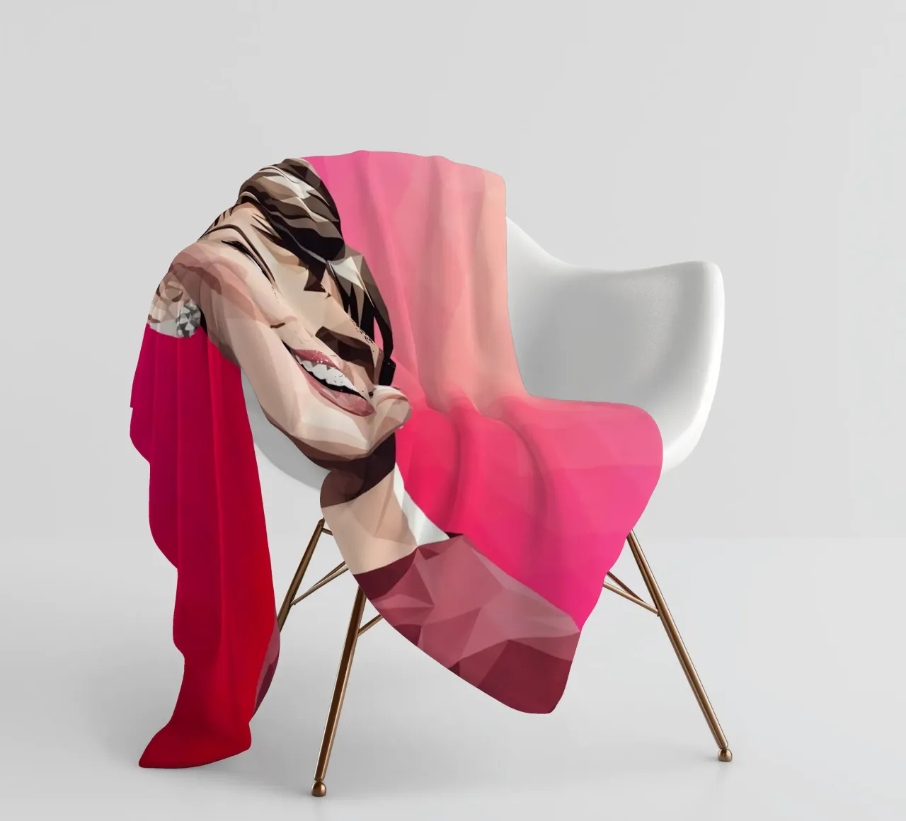 Audrey Hepburn Low poly coperta in pile da Low Profile