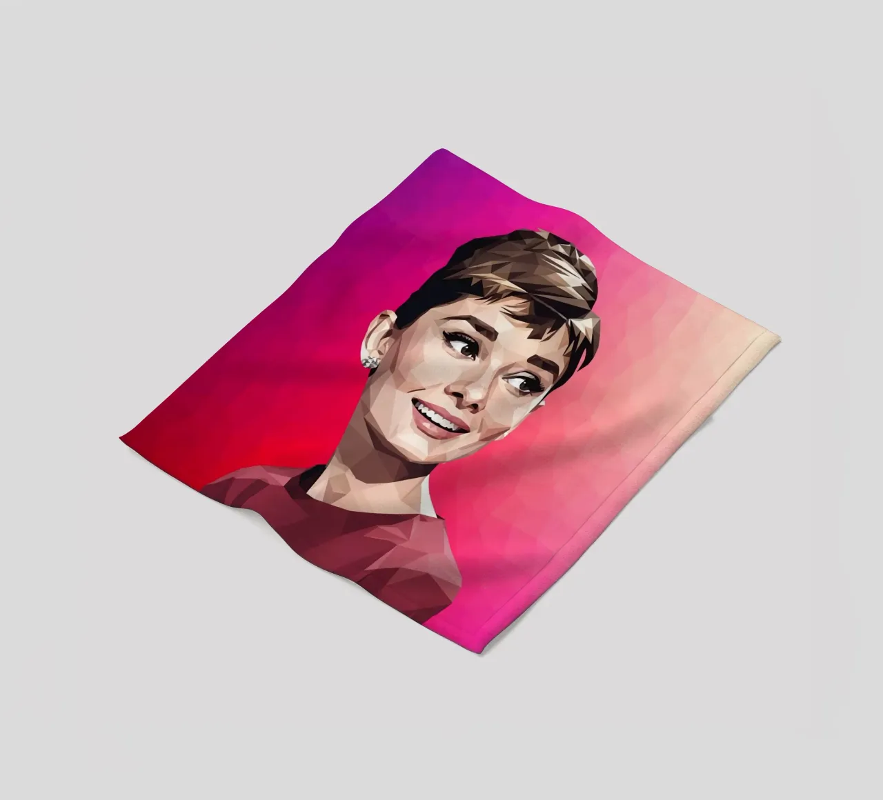 Audrey Hepburn Low poly coperta in pile da Low Profile
