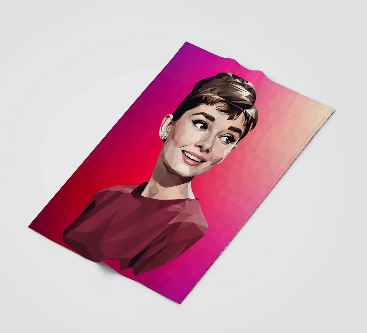 Audrey Hepburn Low poly coperta in pile da Low Profile