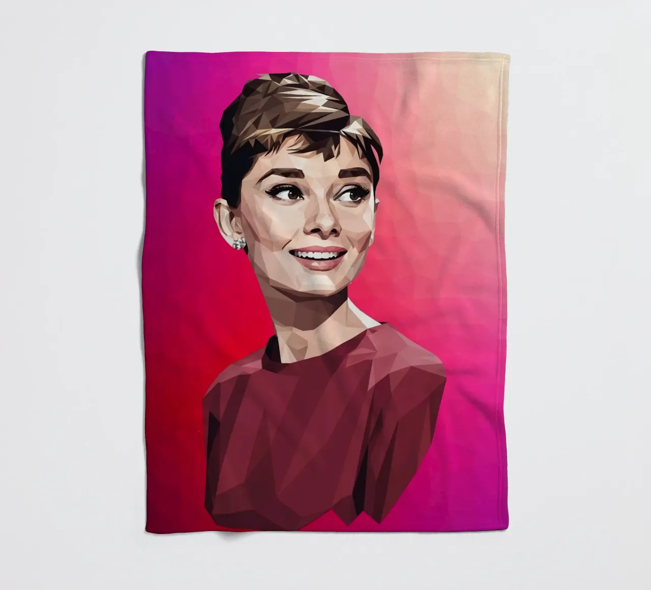 Audrey Hepburn Low poly coperta in pile da Low Profile