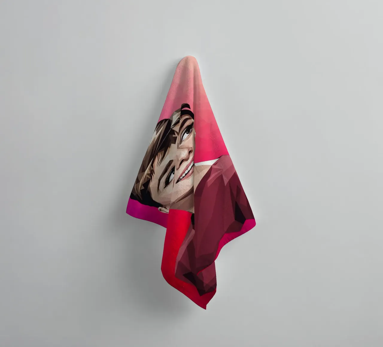 Audrey Hepburn Low poly asciugamano da bagno da Low Profile