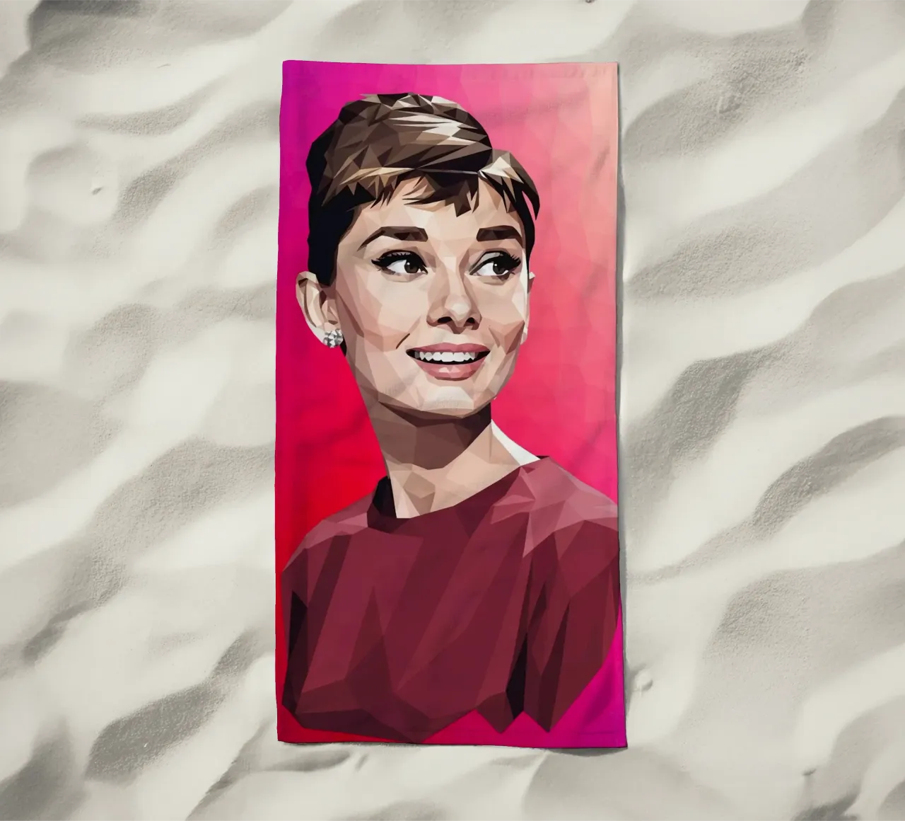 Audrey Hepburn Low poly telo mare da Low Profile