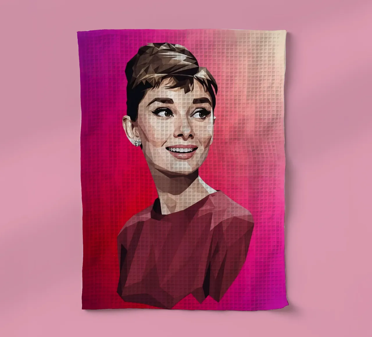 Audrey Hepburn Low poly canovaccio da cucina da Low Profile