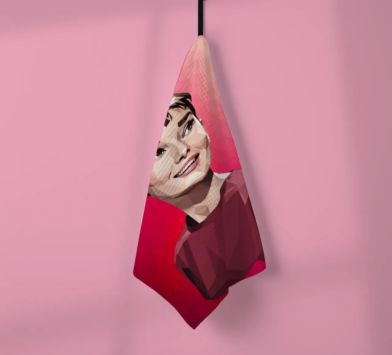 Audrey Hepburn Low poly canovaccio da cucina da Low Profile