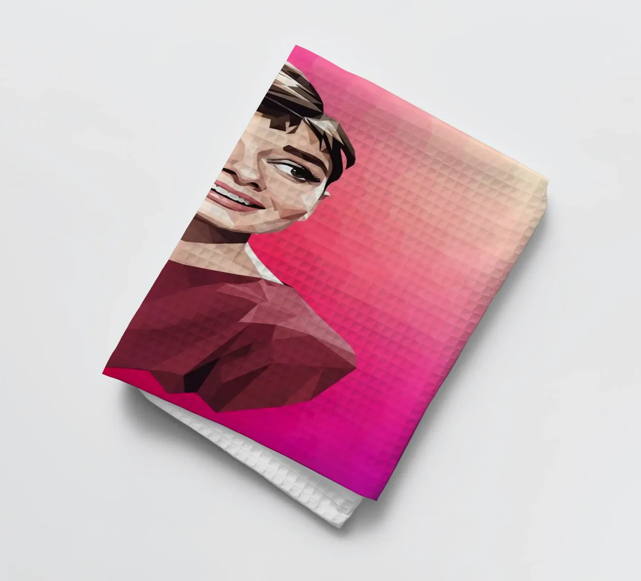 Audrey Hepburn Low poly canovaccio da cucina da Low Profile