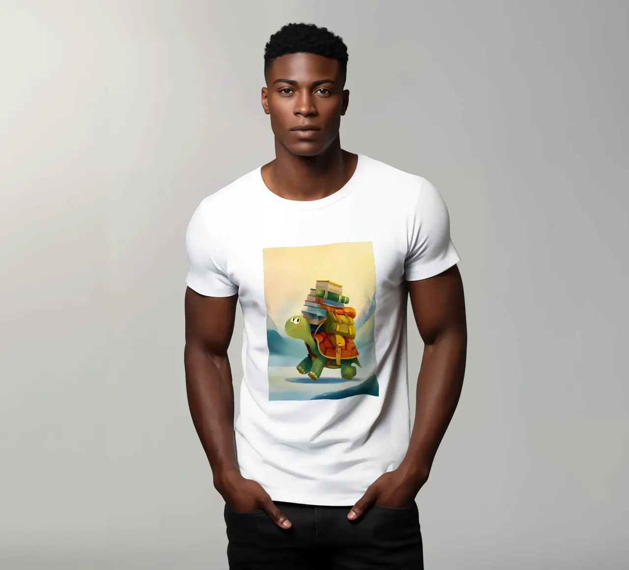 The Traveling Library Turtle t-shirt da Kiara
