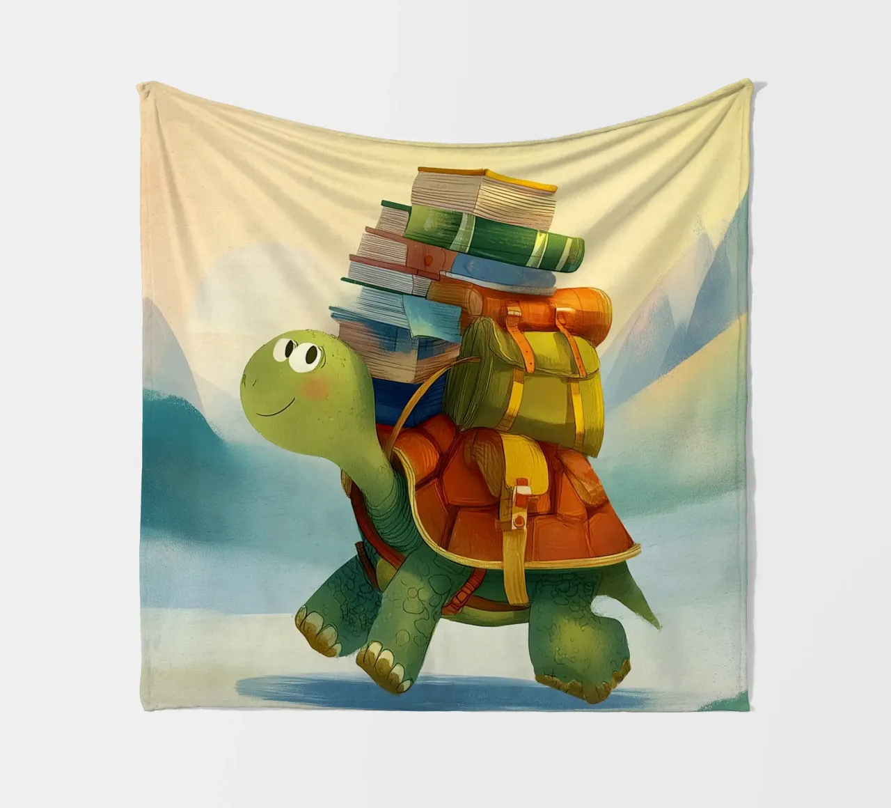 The Traveling Library Turtle coperta in pile da Kiara