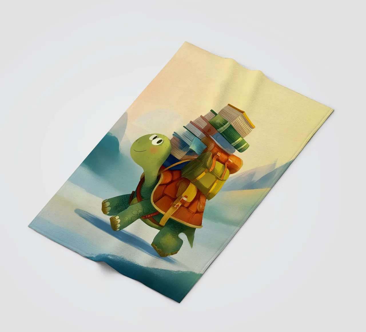 The Traveling Library Turtle coperta in pile da Kiara