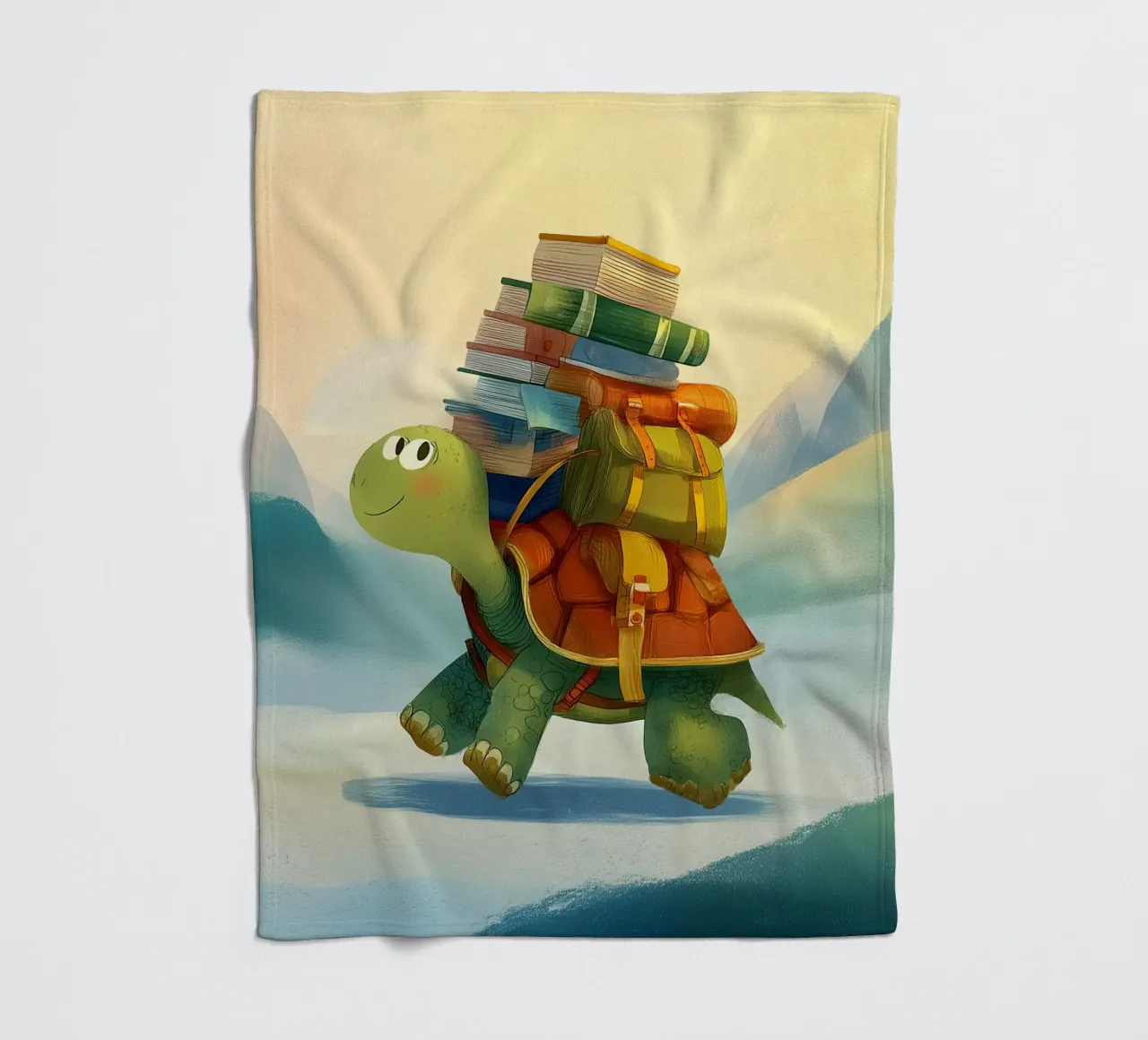 The Traveling Library Turtle coperta in pile da Kiara