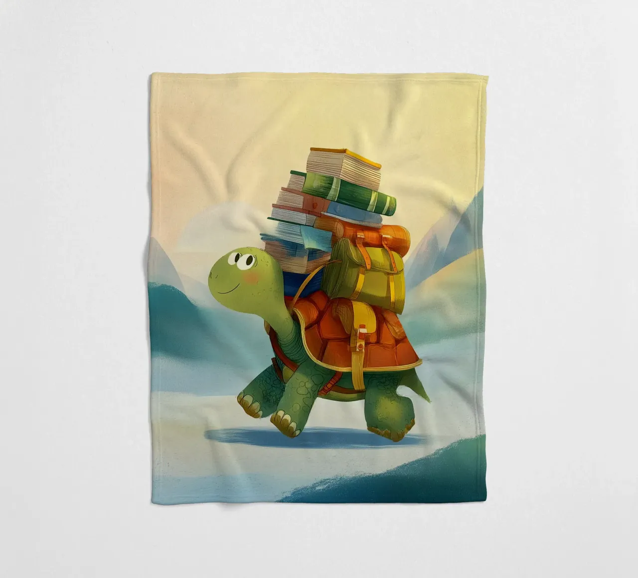 The Traveling Library Turtle coperta in pile da Kiara
