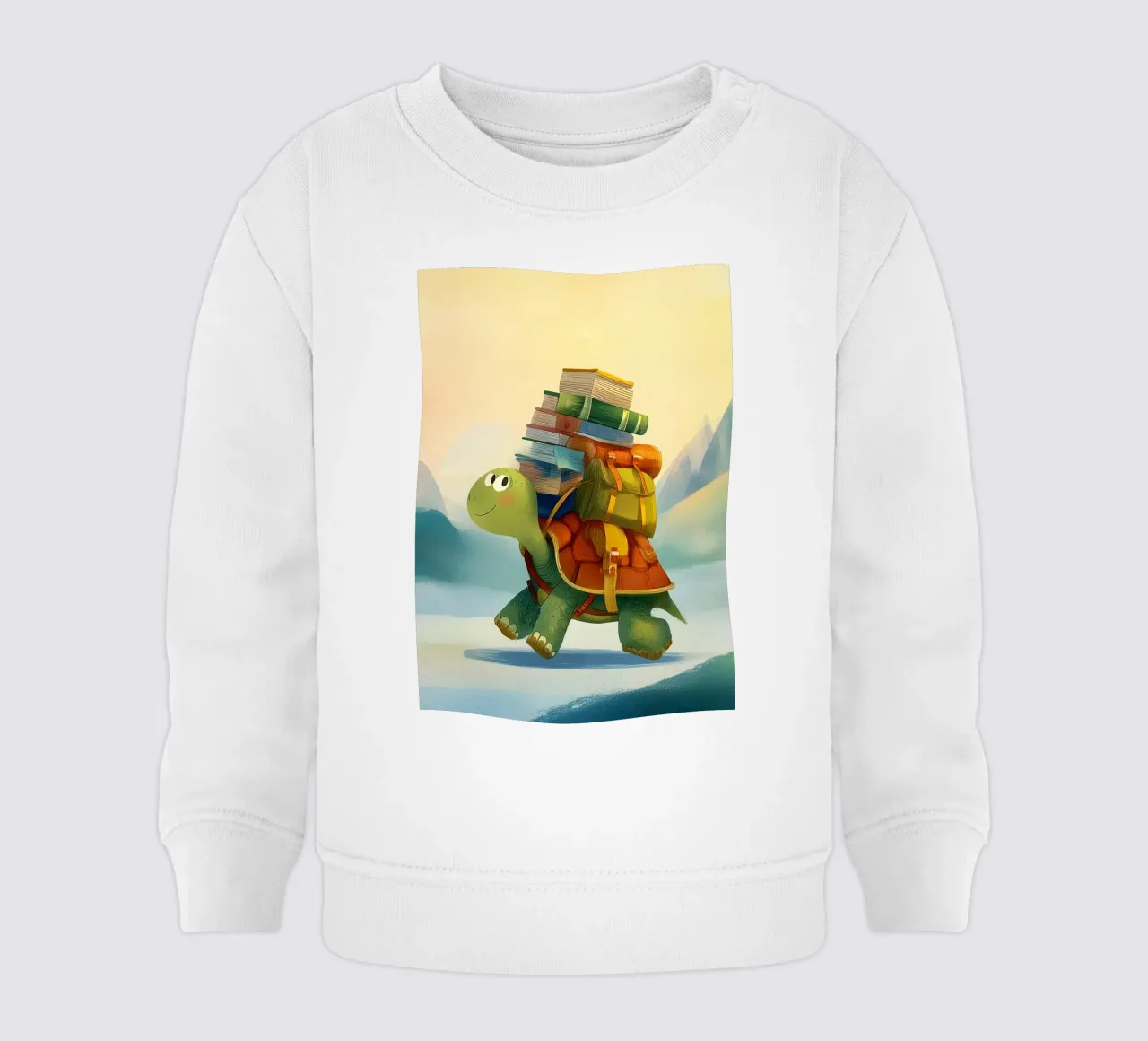 The Traveling Library Turtle felpa neonato da Kiara