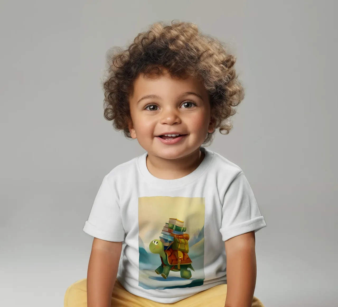 The Traveling Library Turtle maglietta neonato da Kiara