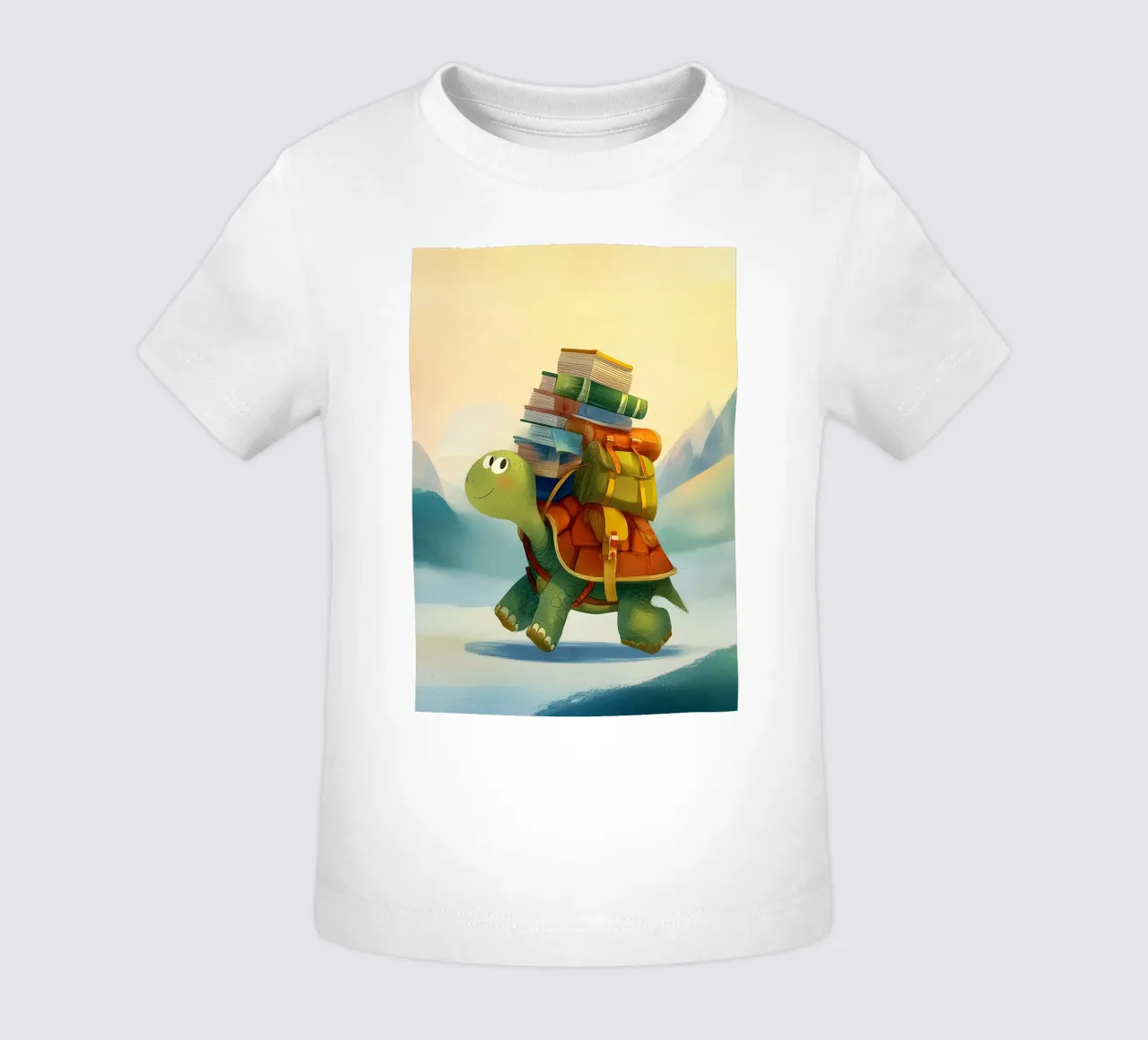 The Traveling Library Turtle maglietta neonato da Kiara