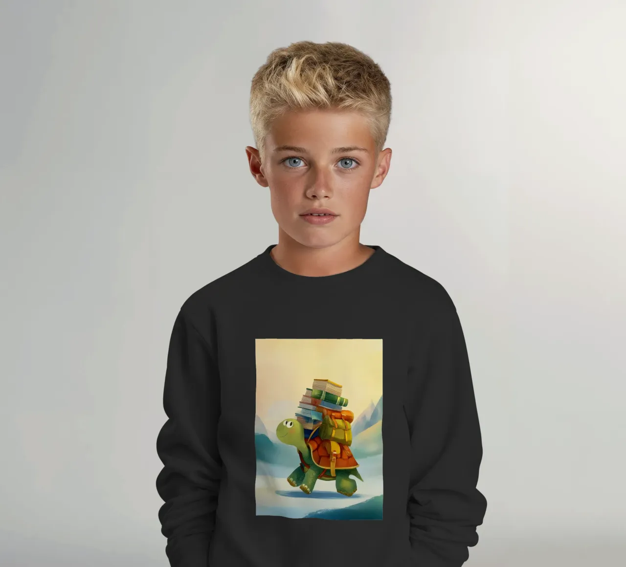 The Traveling Library Turtle felpa bambino da Kiara